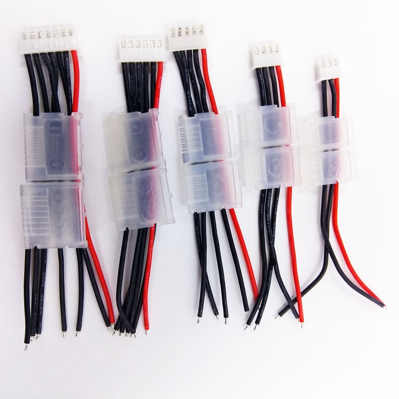 Balance Wire 2s 3s 4s 5s 6s Imax B6 Connector Cable Lipo Battery Charger Cable 100mm 22AWG Diameter 0.08 Heat up to 200 Degree  -1 (1)