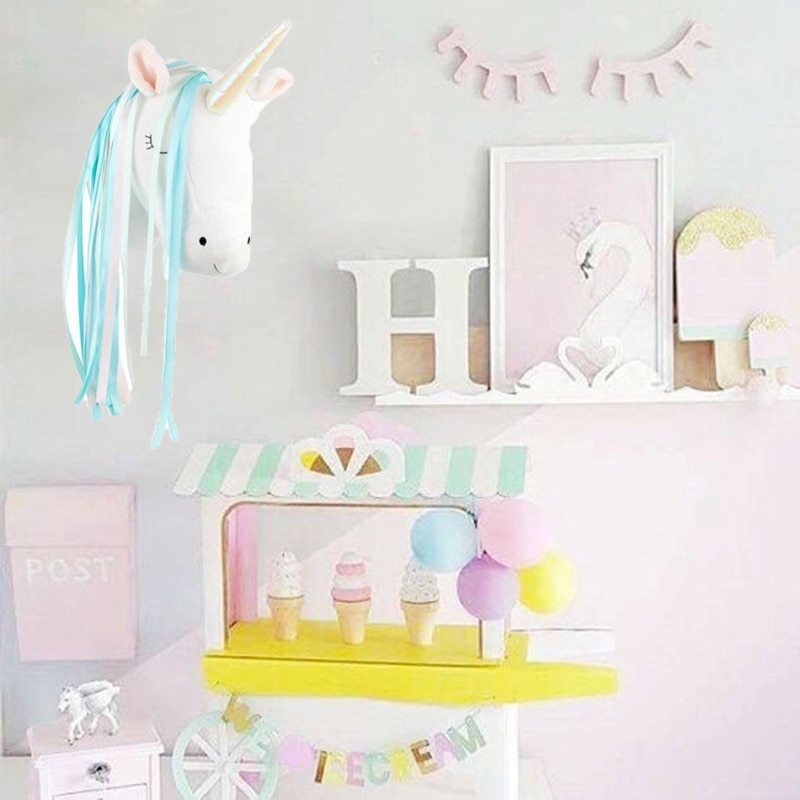 Soft-Toys-Unicorn-Stuffed-Animal-Head-Wall-Decoration-Baby-Room-Nursery-Decor-Wall-Hanging-Mount-Girl (5)