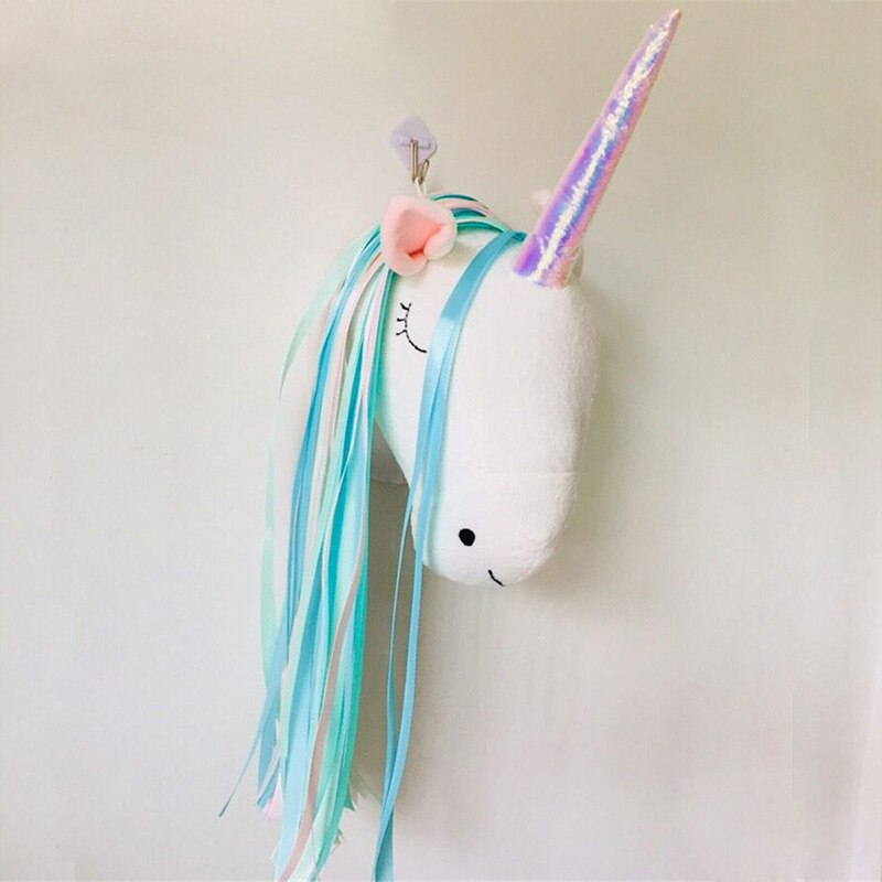 Animal-Head-Wall-Decoration-Unicorn-Swan-Stuffed-Toy-Doll-for-Girl-Baby-Kids-Nursery-Room-Decor