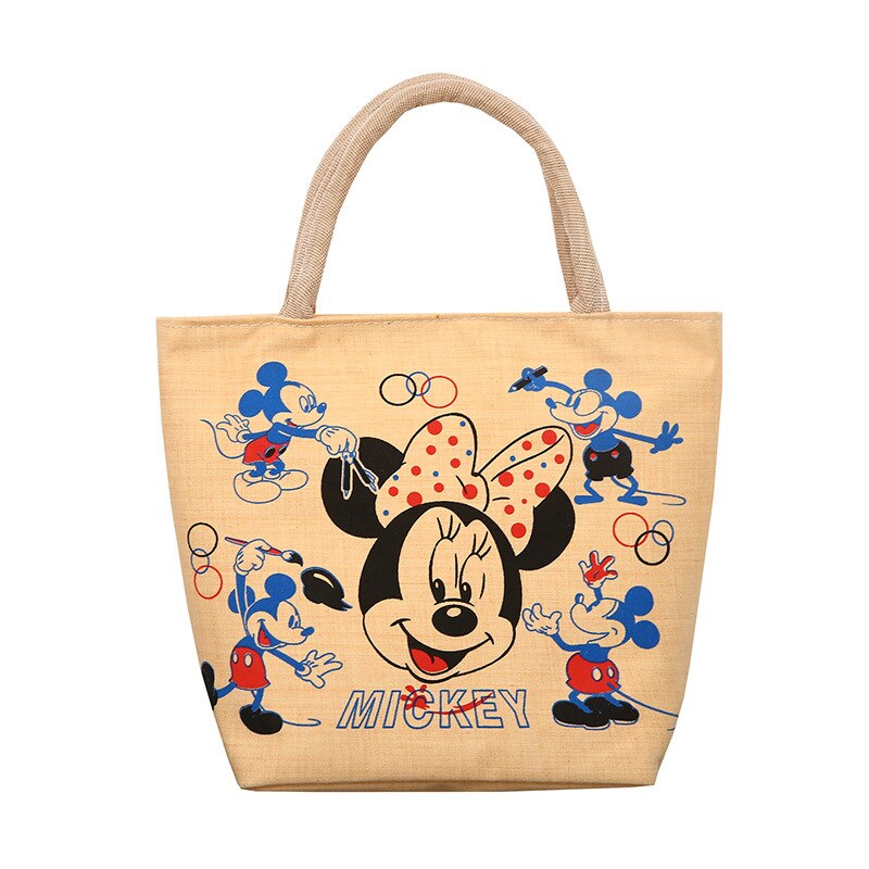 Disney-cartoon-small-bag-new-fashion-printed-canvas-bag-leisure-minnie-mouse-lunch-bag-walk-hand
