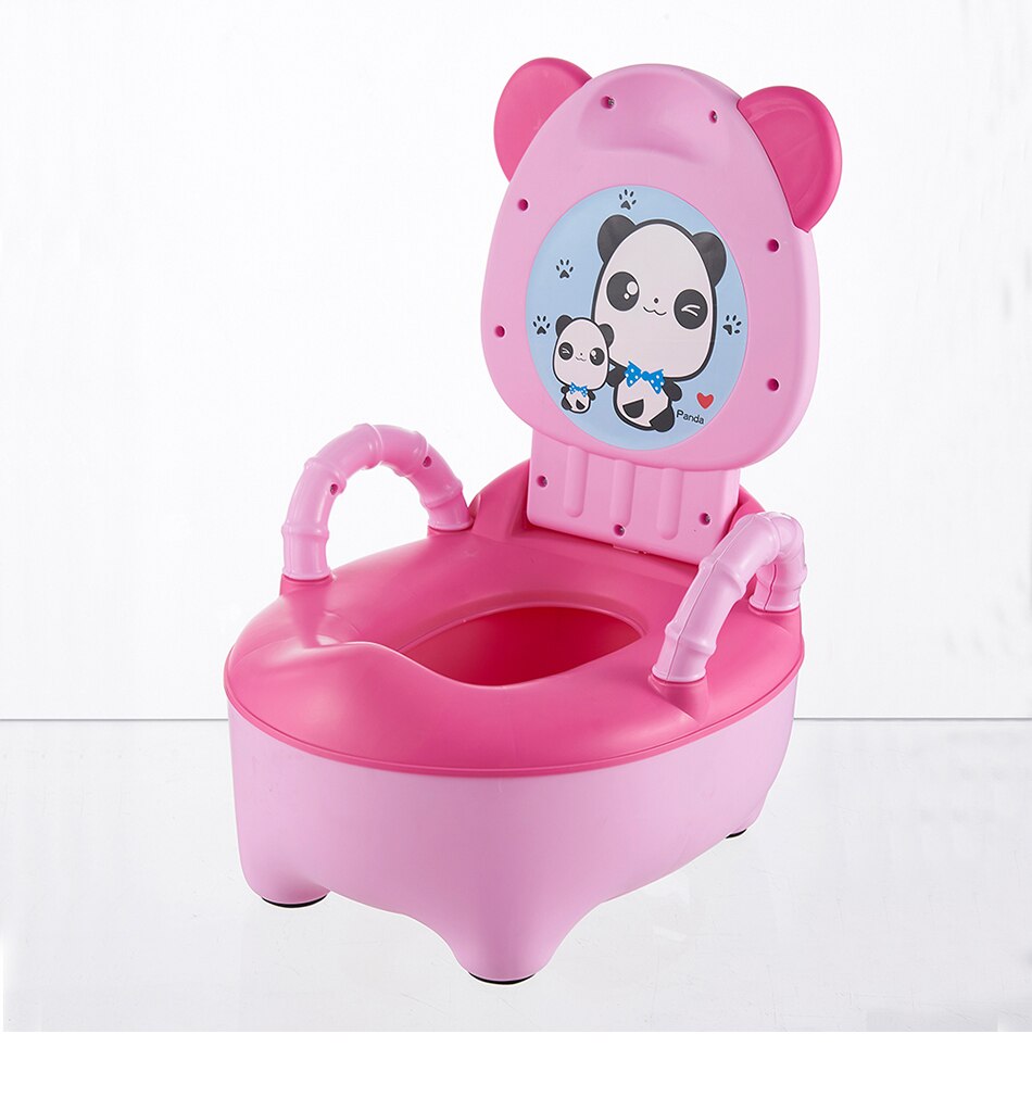 Portable Cartoon Baby Potty with Backrest for Girls and Boys