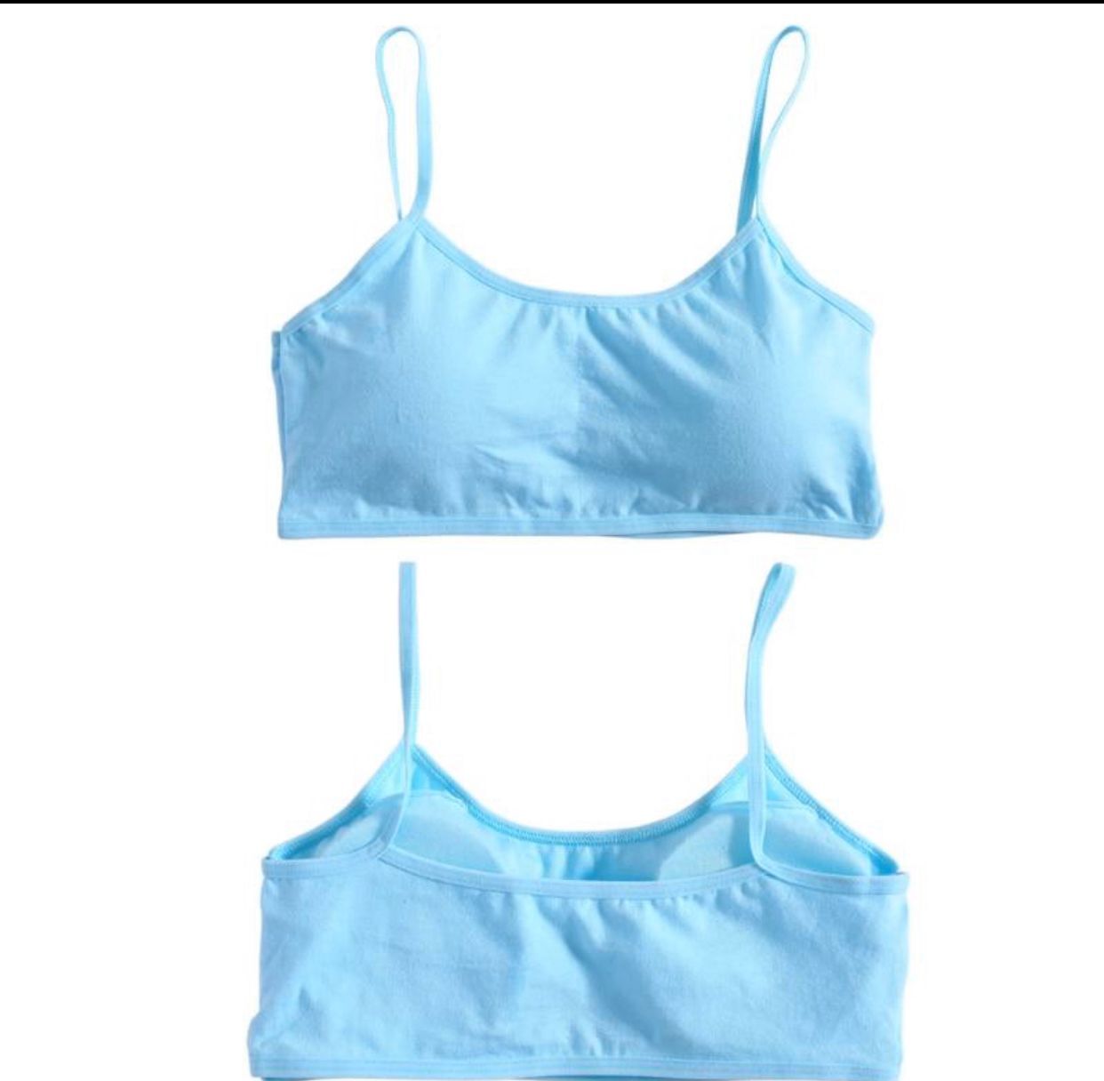 3pc/Lot Cotton Bra Teenage Undrewear Girls Training Bra Crop Top 8-14years