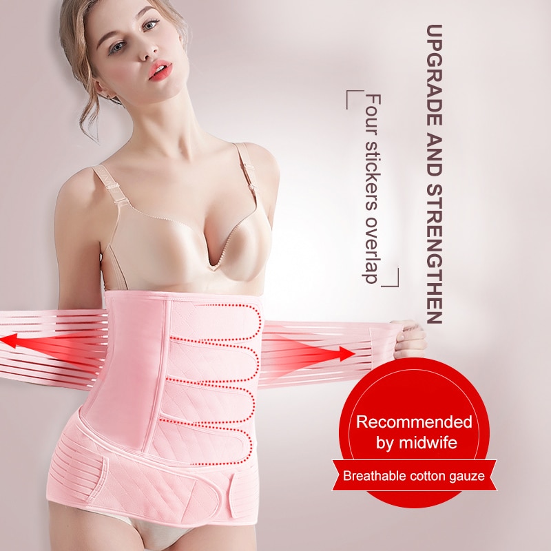 3 in 1 Postpartum Support Recovery Belly Wrap Waist Pelvis Belt Body Shaper  Postnatal Shapewear Maternity Waist Band