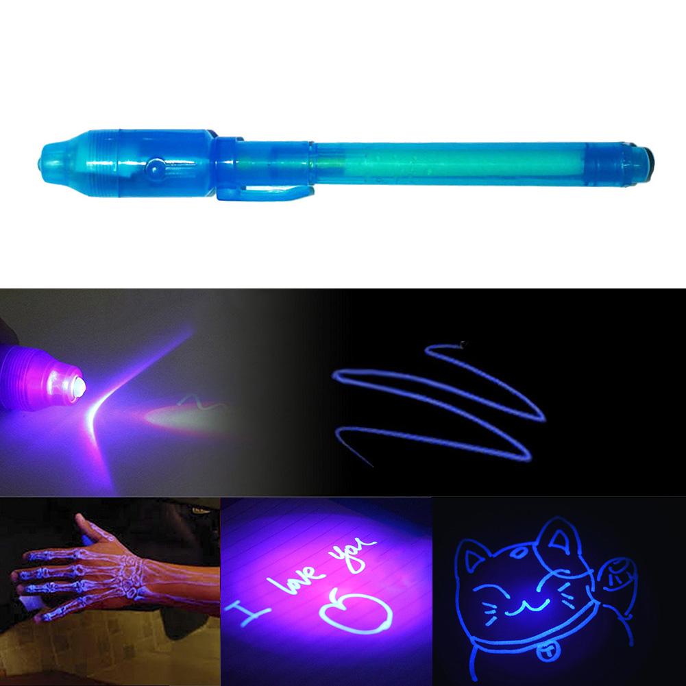 Luminous Invisible Ink Pen with UV Light for Kids Drawing and Magic ...