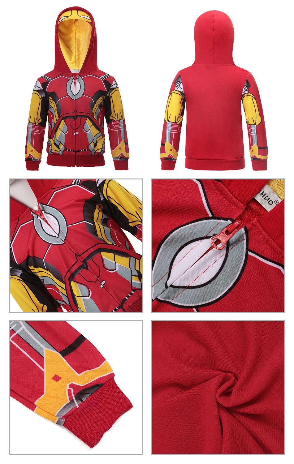 New Jackets Boys Hoodies Coat Kids Iron Spider-man Raytheon Hulk ...