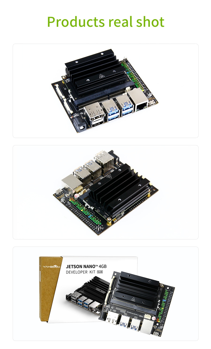 Yahboom Jetson NANO 4GB Developer Kit Based On JETSON NANO 16G EMMC Module CE ROHS For