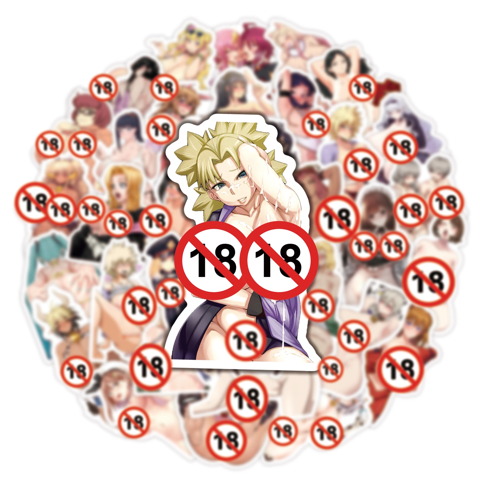 10 30 50 100pcs Adult Anime Sexy Waifu Hentai Stickers Suncensored