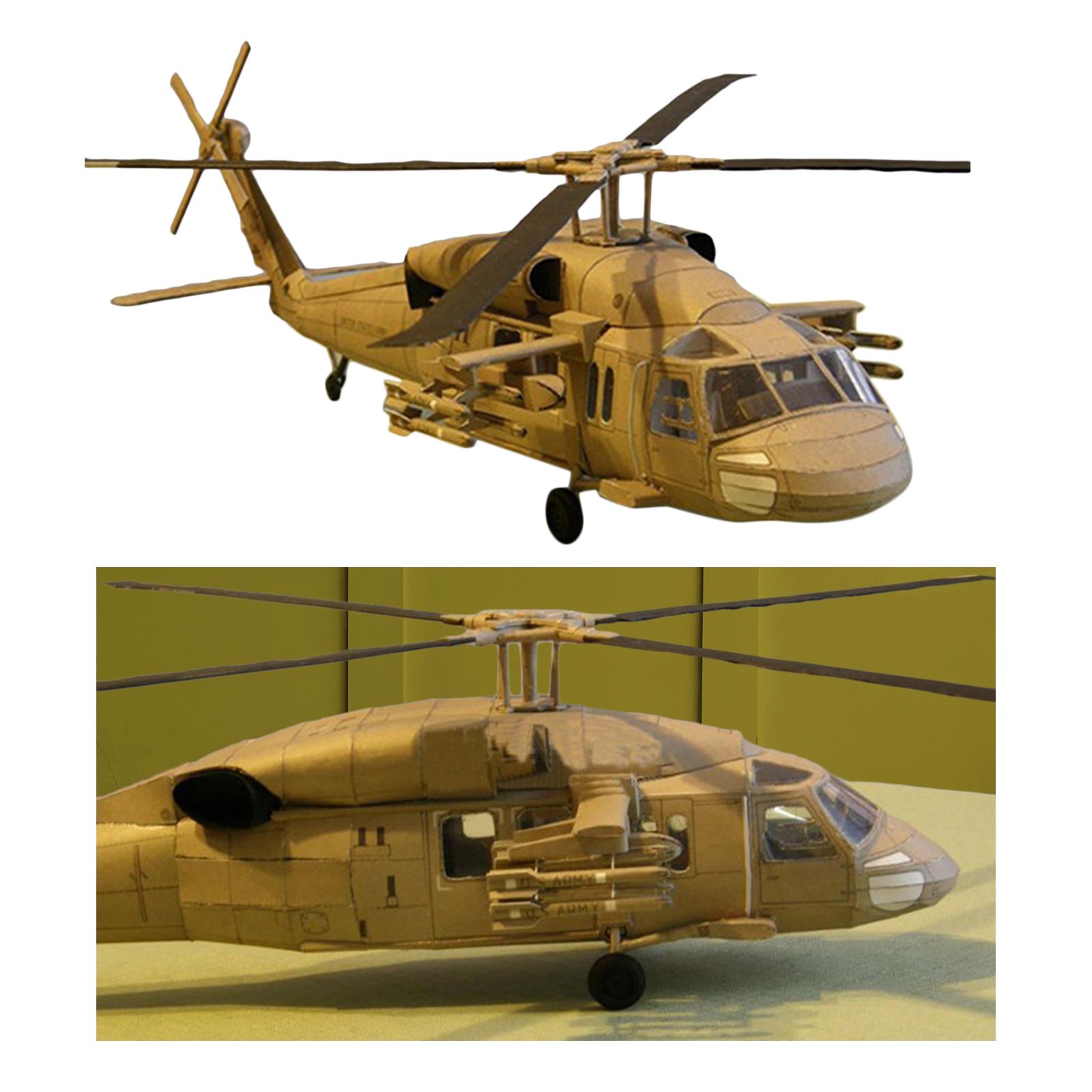 1:33 Scale Plane Model UH-60 DIY Puzzle Toy Collectables Ornaments Display Ornaments for Home Desktop Room Shelf Adults Gifts