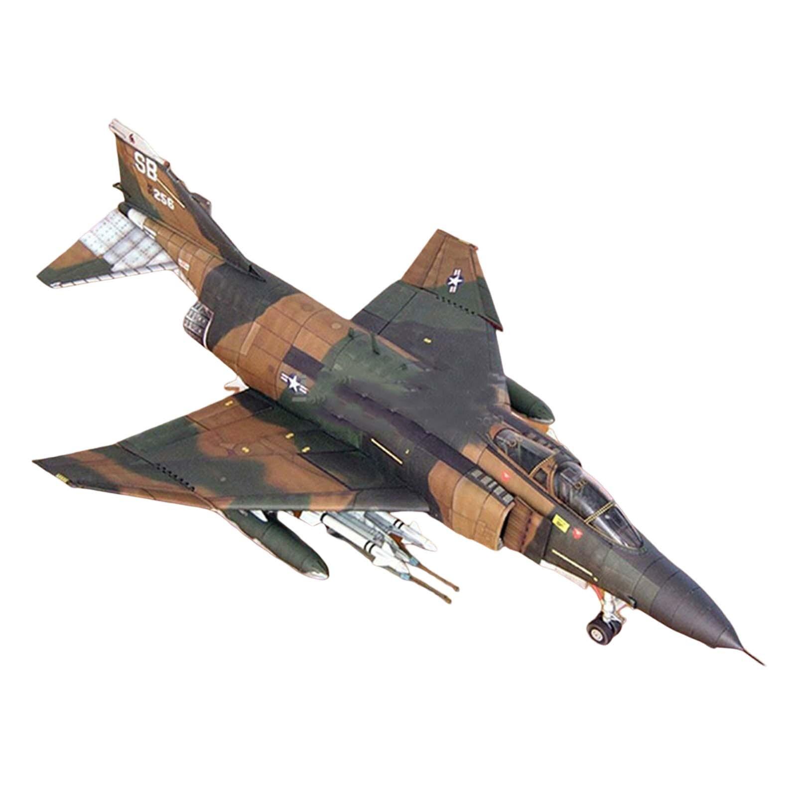 1/33 American Plane Model Puzzle Toy DIY F-4B Display Ornaments Fighter Model for Desktop Table Room Gift Collection