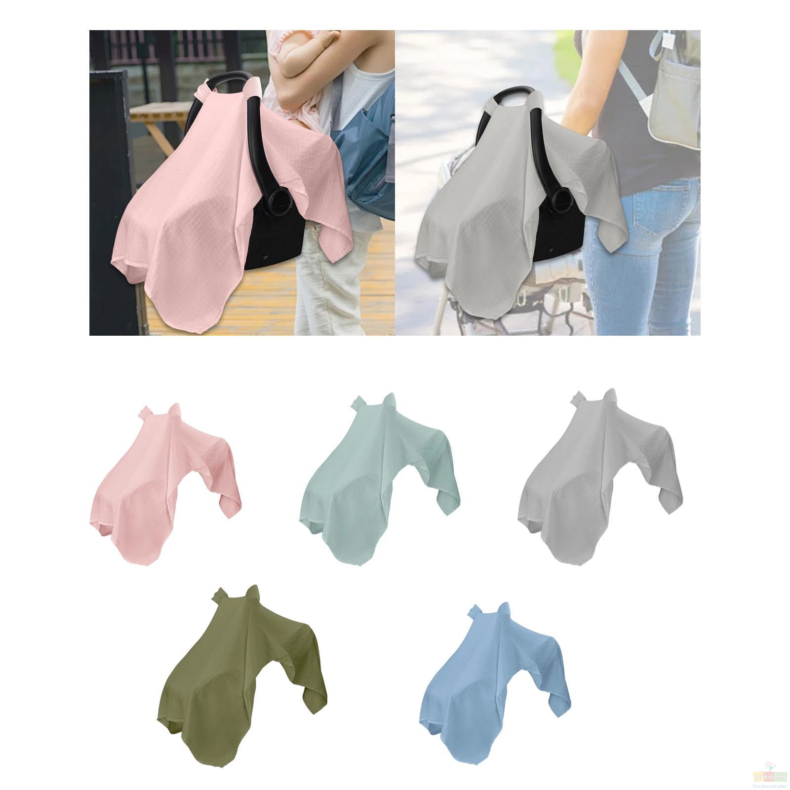 Car Seat Cover for Girl Boy Breathable Windproof Protection Extra Wide Carseat Cover Soft Baby Carrier Cover Shower Gift
