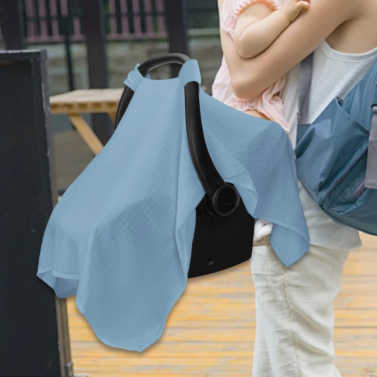 Car Seat Cover for Babies Windproof Lightweight Multi Use Extra Large Universal Fit Nursing Breastfeeding Cover Car Seat Canopy