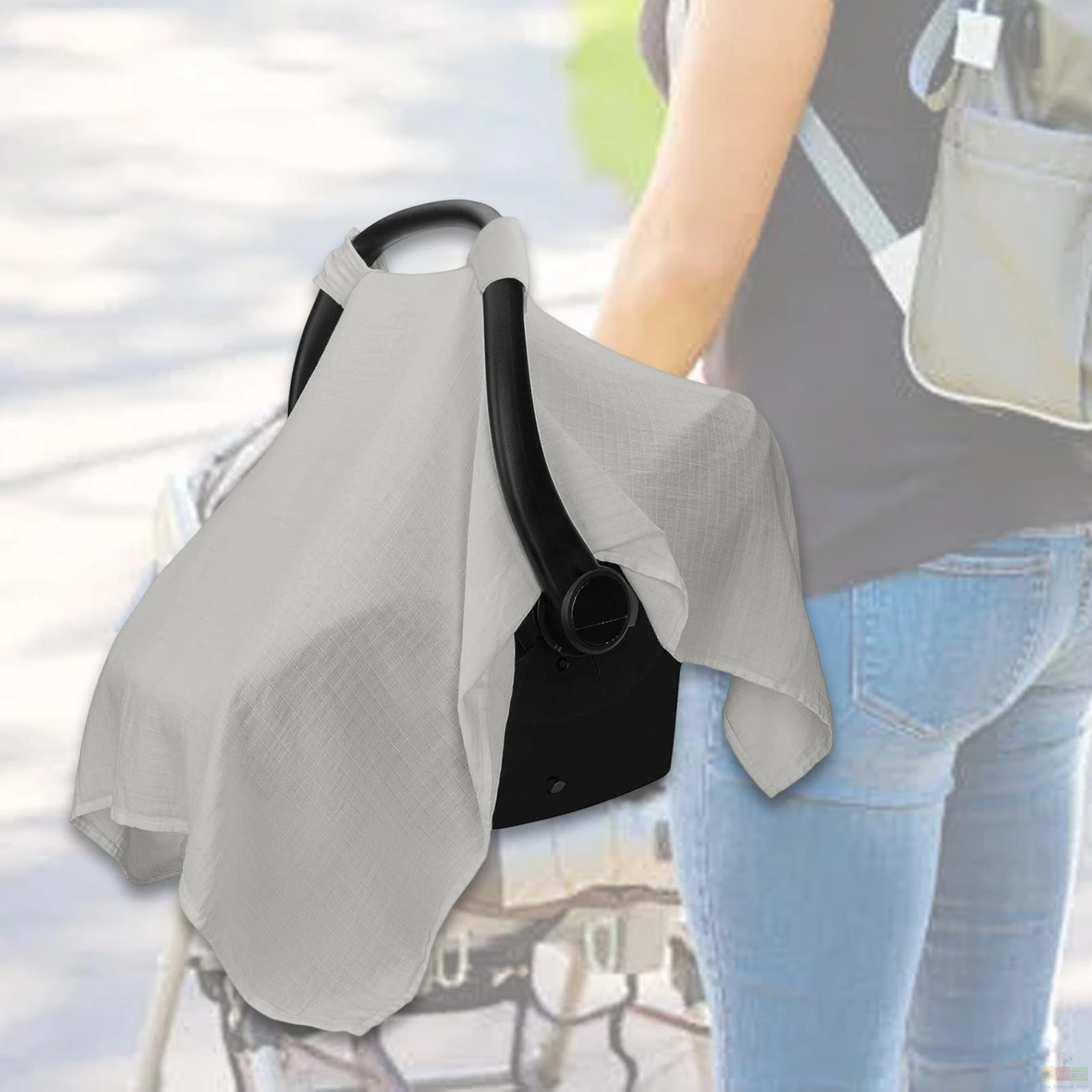 Car Seat Cover Baby Extra Large Multi Use Protection Universal Fit Lightweight Muslin Cotton Car Seat Canopy Baby Carrier Cover