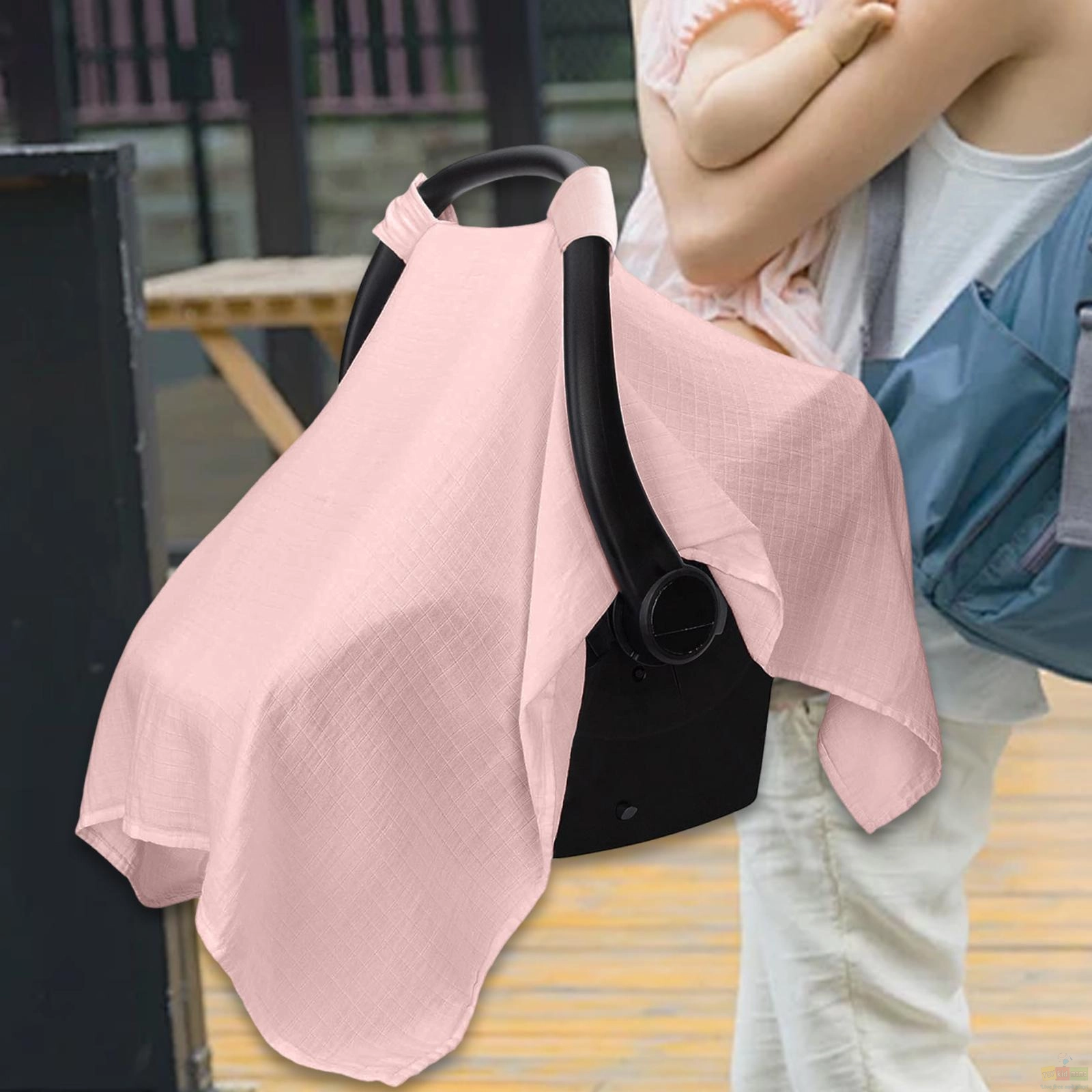 Carseat Cover for Babies Summer Sun Protection Extra Large Windproof Nursing Breastfeeding Infant Carseat Canopy Shower Gift