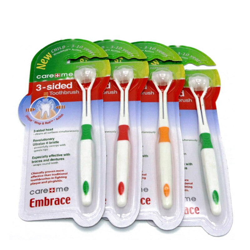 1pcs Three sides toothbrush ultrafine soft-bristle Baby Children toothbrush hot sale