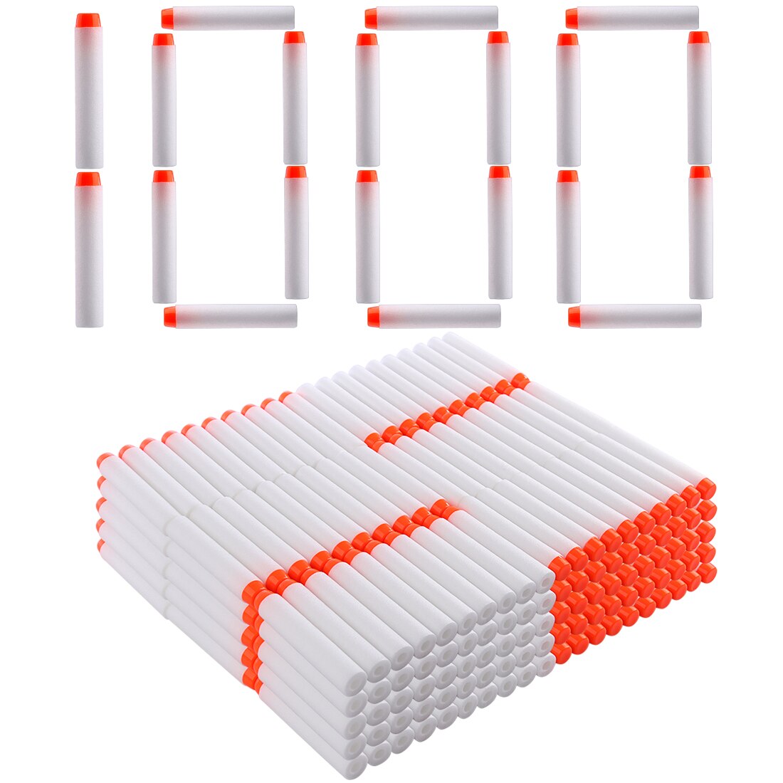 Fluorescent Dart Refills - 7 x 1.3cm, Standard Size, Hollow Foam Bullets (100-1000pcs)