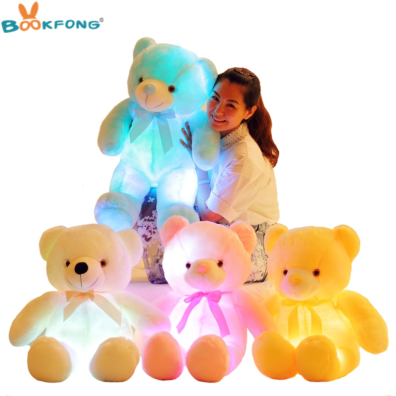 50cm LED Teddy Bear Plush Toy, Colorful & Glowing - Perfect Christmas Gift for Kids!
