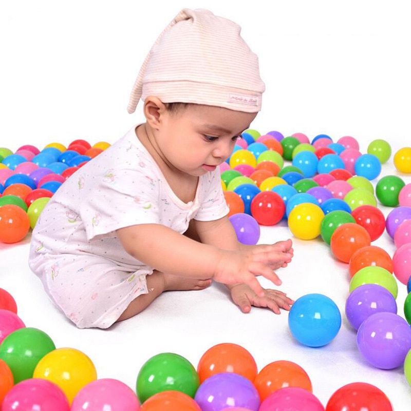 Eco-Friendly Colorful Soft Plastic Ocean Ball - Pack of 50/100 - Ideal for Outdoor Fun, Water Pool, and Stress Relief.