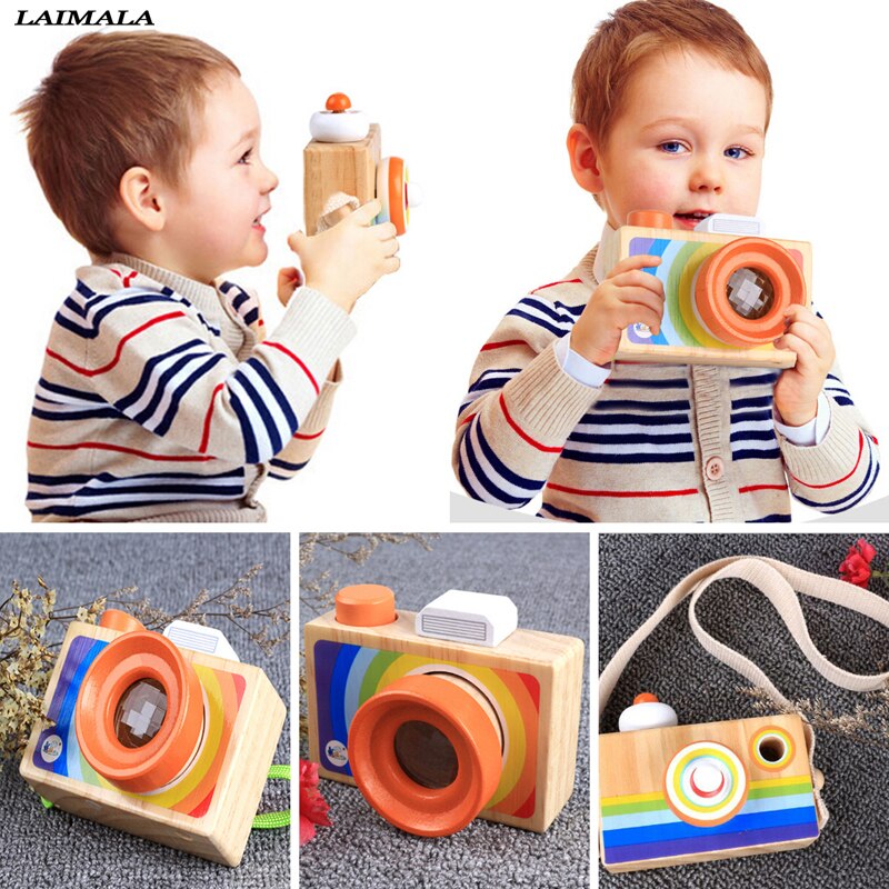 Wooden Camera Toy for Kids - Nordic Style Room Decor and Baby Birthday Gift - Cute Wood Toy for Children