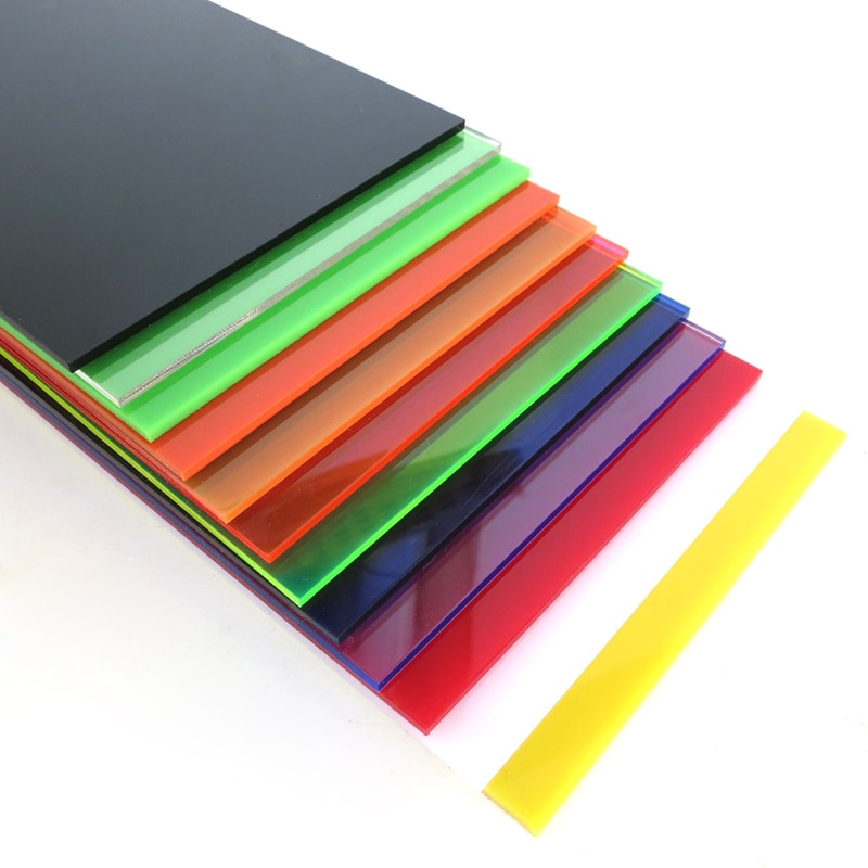 2 Colored Acrylic Sheets 100x200mm for DIY Kids Toys: Drones, Cars, Planes, Robots, and Baby Accessories