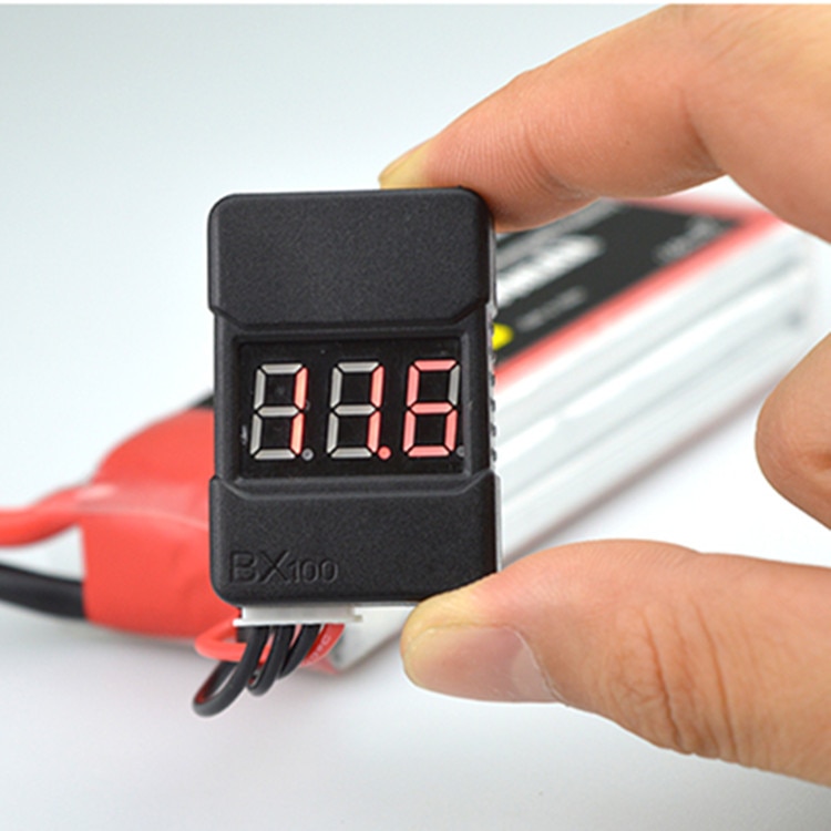 BX100 Lipo Battery Voltage Tester with Dual Speakers and Low Voltage Buzzer Alarm - 1-8S Battery Voltage Checker (1 or 2 Pack)