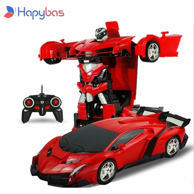 RC Deformation Car: 2-in-1 RC Sports Car and Robot, Fighting Toy for Kids' Birthday Gift.