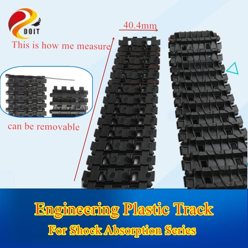 DOIT Plastic Track  for Damping Robotic Smart Car Model, Chain for Tracked Vehicle Clawler Track-type Tank Accessory DIY  RC Toy