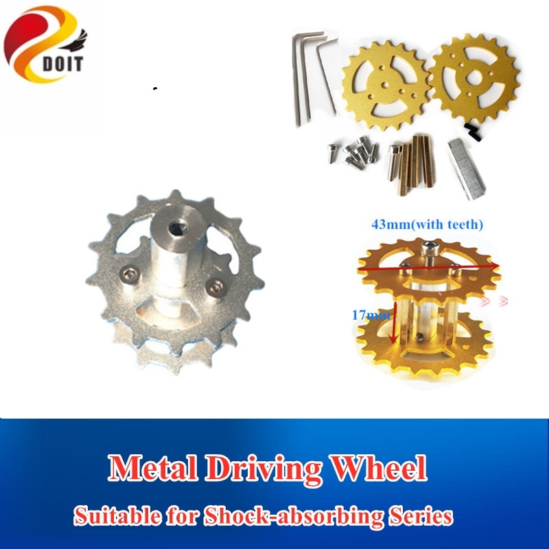 Aluminum Metal Damping Wheel for Toy Tank Chassis - Doit TWS-03