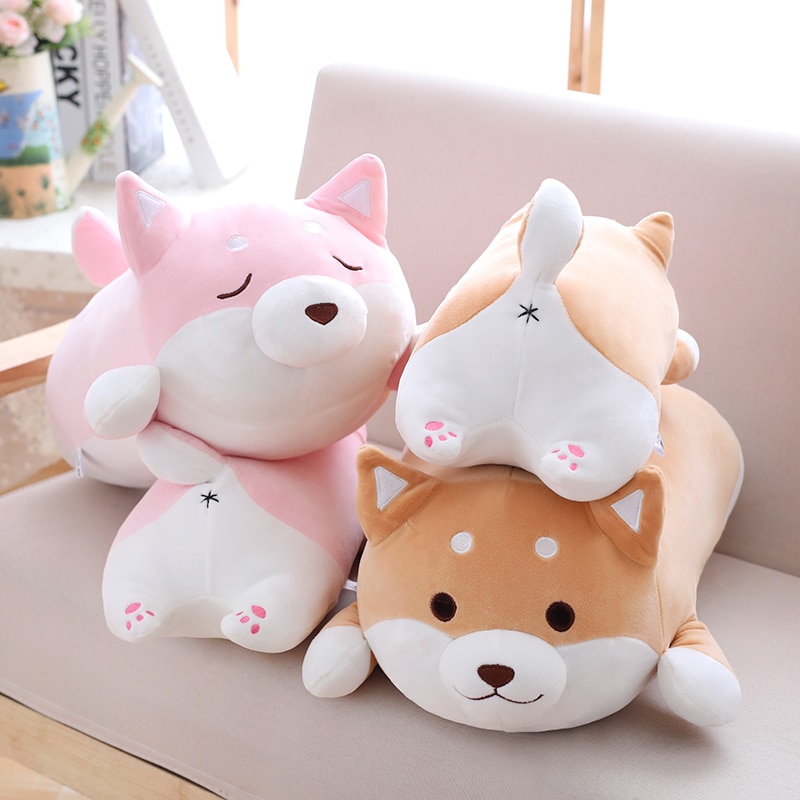 Cute Shiba Inu Plush Toy - Soft Stuffed Animal Pillow for Kids and Babies (36/55 cm)