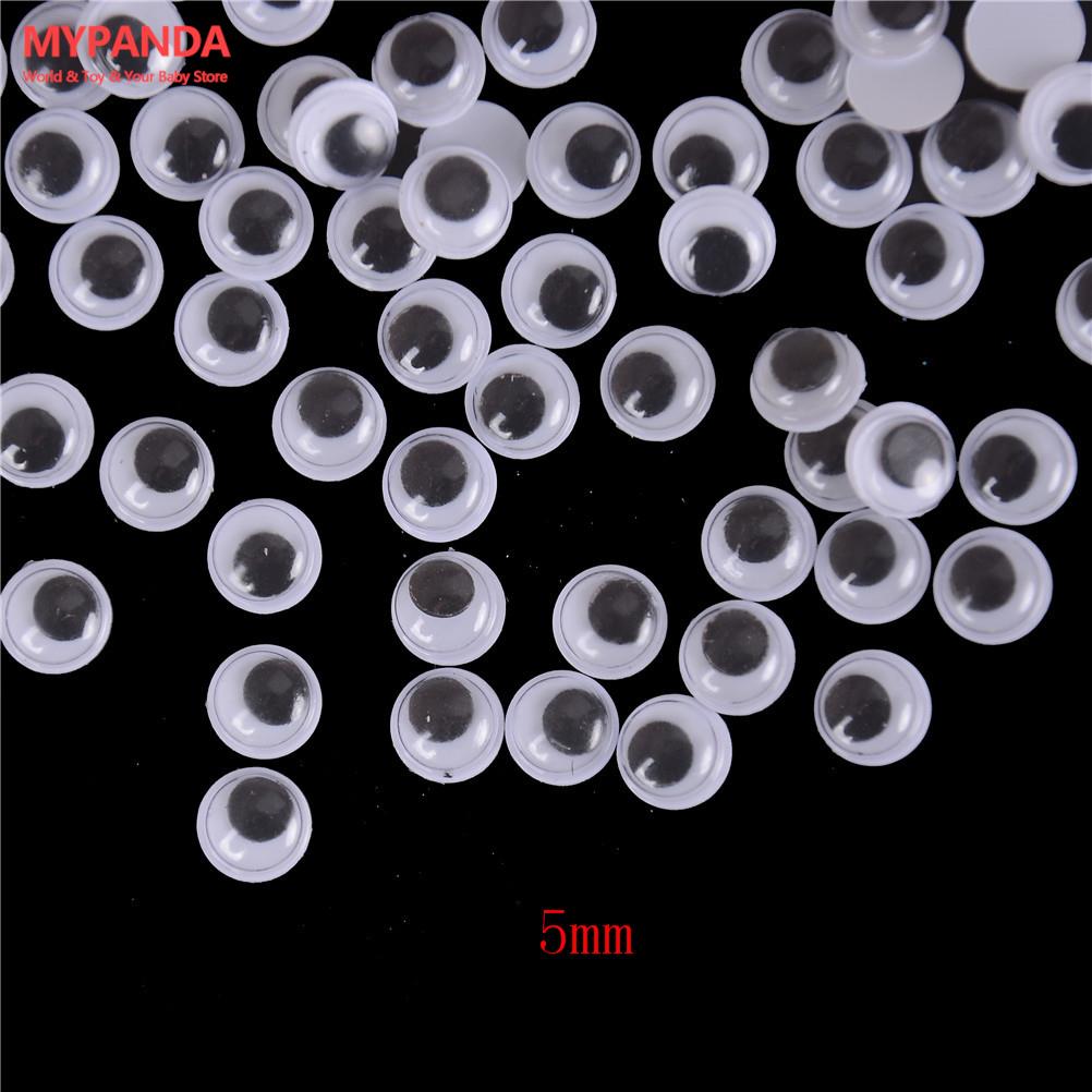 100pcs Doll Eyes for Stuffed Toys - Black Googly Eyes - Non-Adhesive - 5mm/6mm/7mm - Creative Gift