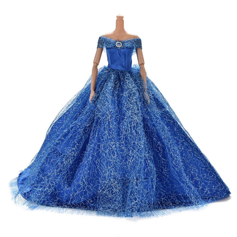 Elegant Handmade Wedding Dress and Shoes for Barbie Dolls