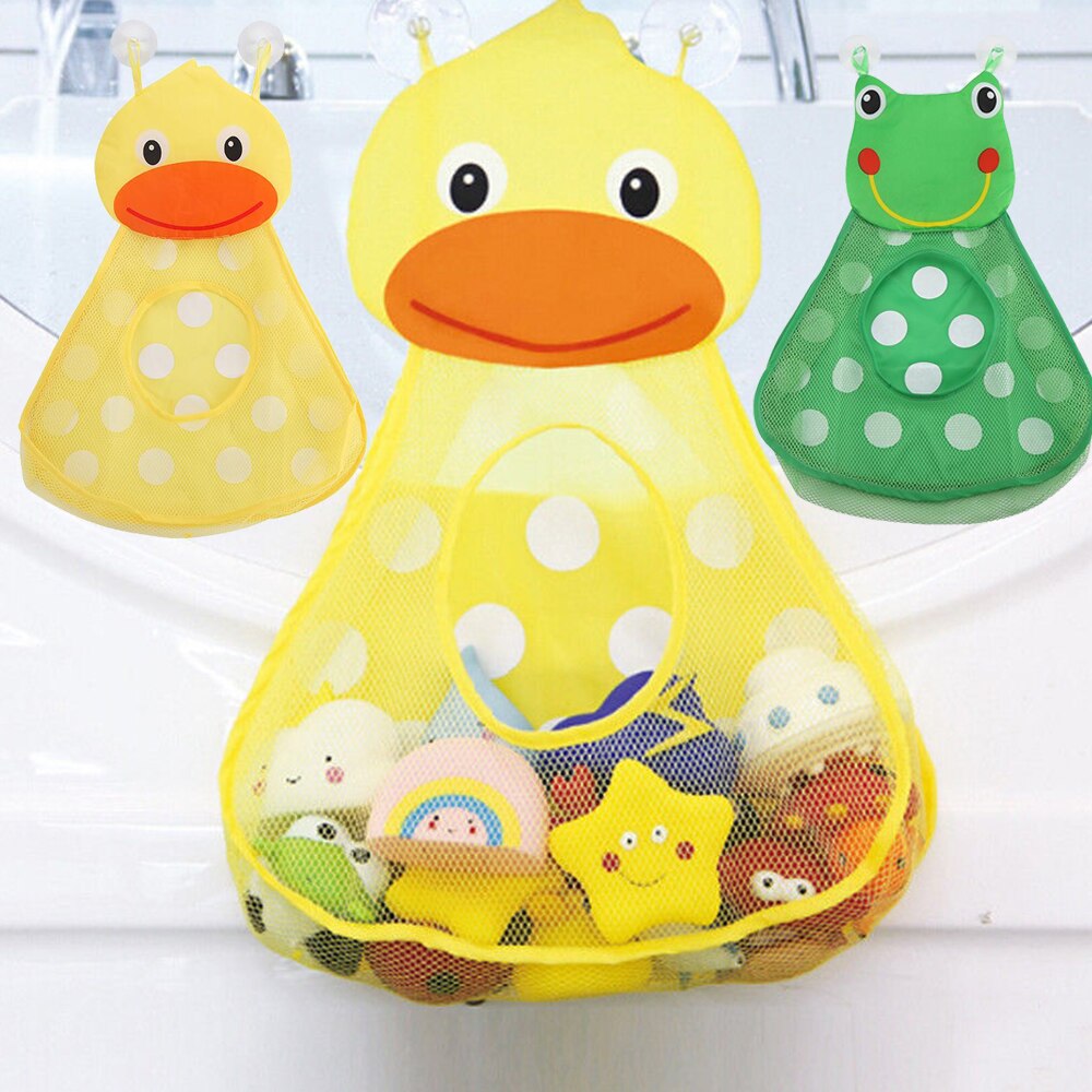 Baby Shower Bath Toys Little Duck Little Baby Kids Toy Storage Mesh with Strong Suction Cups Toy Bag Net Bathroom Organizer