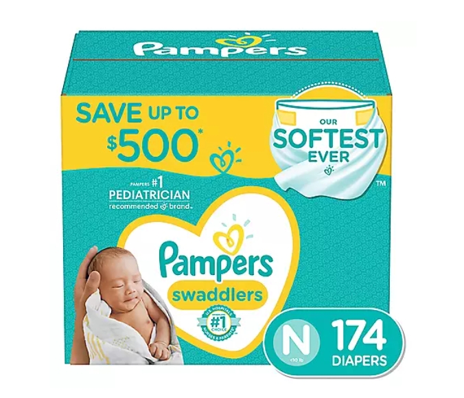 Pampers Swaddlers Softest Ever Diapers Newborn 