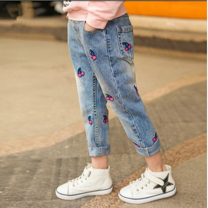 Kids Jeans for Spring and Autumn Children's Wear Girls Autumn New 5-12 Year Old Girls Jeans Casual Pants Girls Jeans Girl Age 12