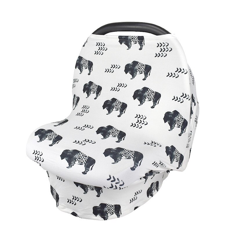 Multifunction Stretchy Baby Car Seat Cover Breastfeeding Nursing Covering Shopping Cart Grocery Trolley Carseat Canopy