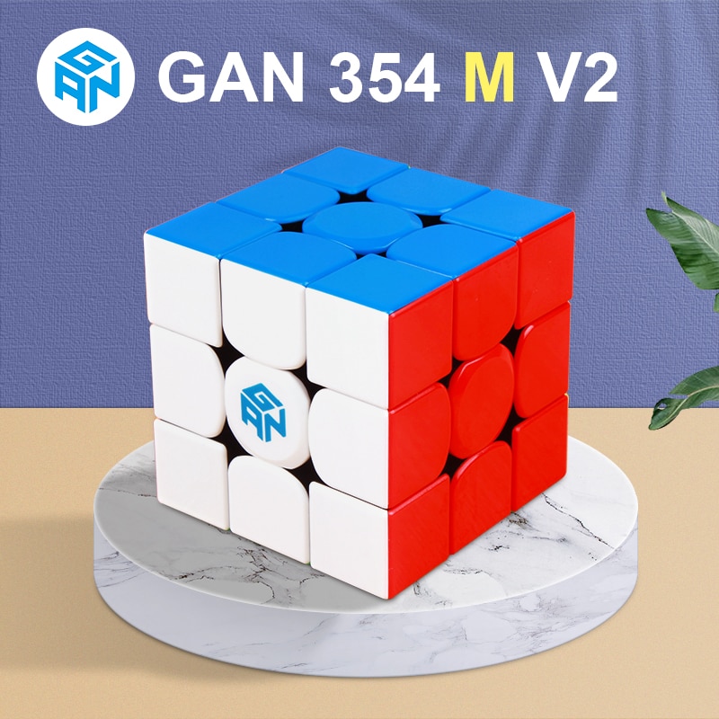 Gan 354 M V2 Magnetic puzzle magic speed Gan cube 3x3 sticker less professional magic cube Gan354 magnets cube toys for kids