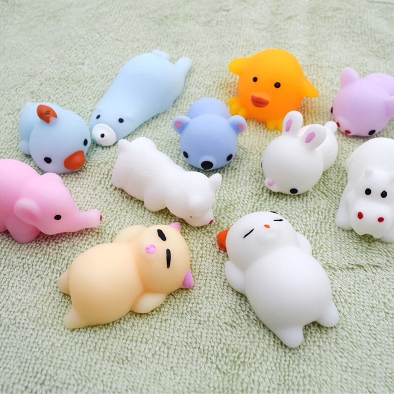 41 Mini Color Changing Squeeze Toys of Cute Animals for Stress Relief and Funny Gifts.