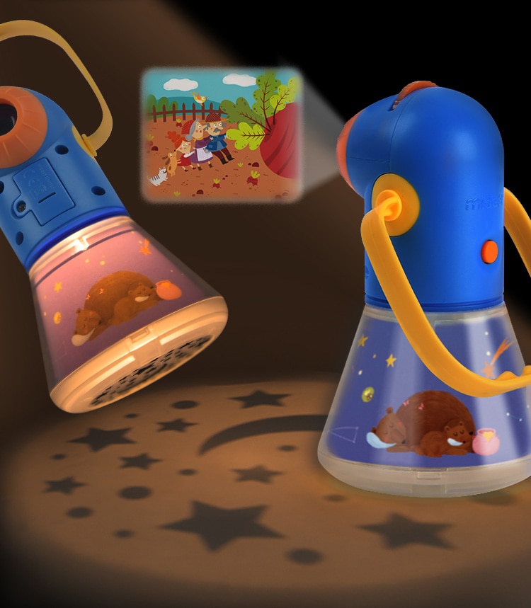 Portable Projector light Torch Toys Tales Story Book Set Baby mini Theater Developmental Games Lantern Starry Sky sleep lamp