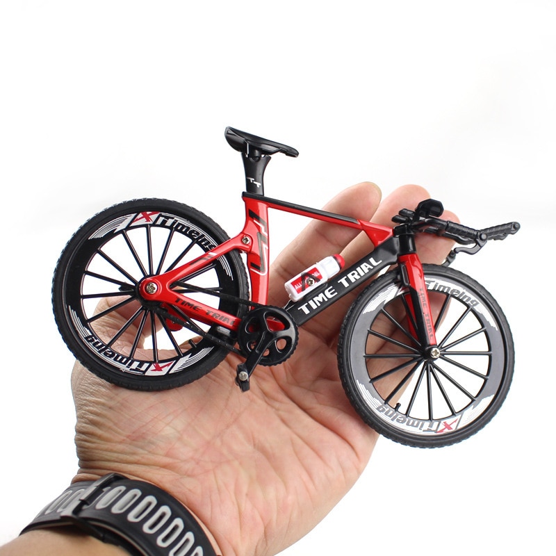 NEW Delicate Crazy Magic Finger Bike Alloy Bicycle Model 1:10 Bicycle Bend Road Mini Racing Toys Adult Collection Gifts 17.5CM