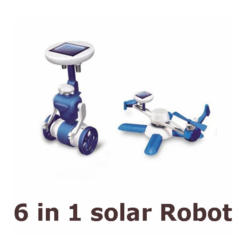 Hot Sale New Children's DIY Solar 6in1 Educational Kits Novelty Robots Puzzle Toys For Kids Birthday Gifts