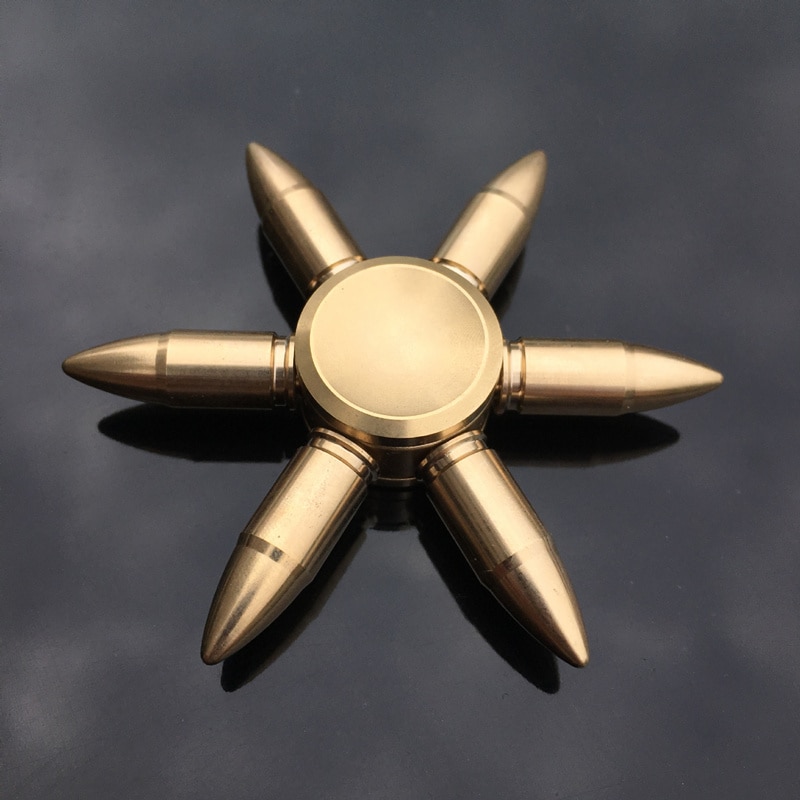 Copper Core Bullet Shape Hand Spinner Spinner Finger Spinner Metal Spiner with Box Anti Relieve Stress Toys for Adult