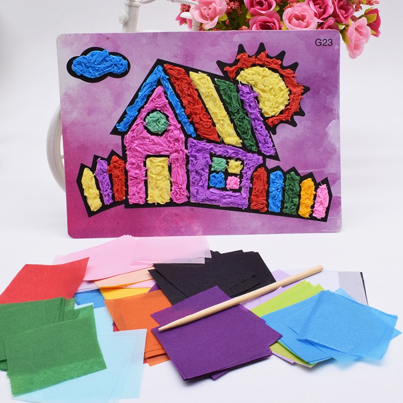 Kids DIY Felt House Craft Toy Set - Creative Art and Craft Gift for Kindergarten Children (Girls and Boys)
