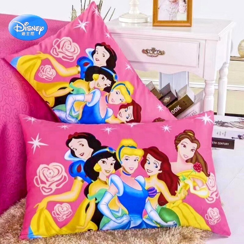 Disney Cotton Cartoon Five Princess Belle Jasmine Sophia Baby Kids Pillowcases Boys Girls Pillow Cover Decorative Pair 48x74CM
