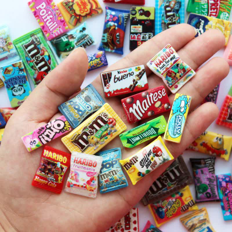 Assorted Resin 1/6 Miniature Dollhouse Snack Bag Mini Pretend Food for ...