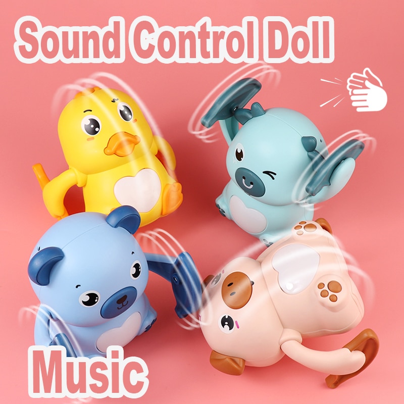 Baby Voice Control Rolling Toys For Children Music Dolls Kid's Toys Sound Controled Rolling Toys For Kids Interactive Toys Gift