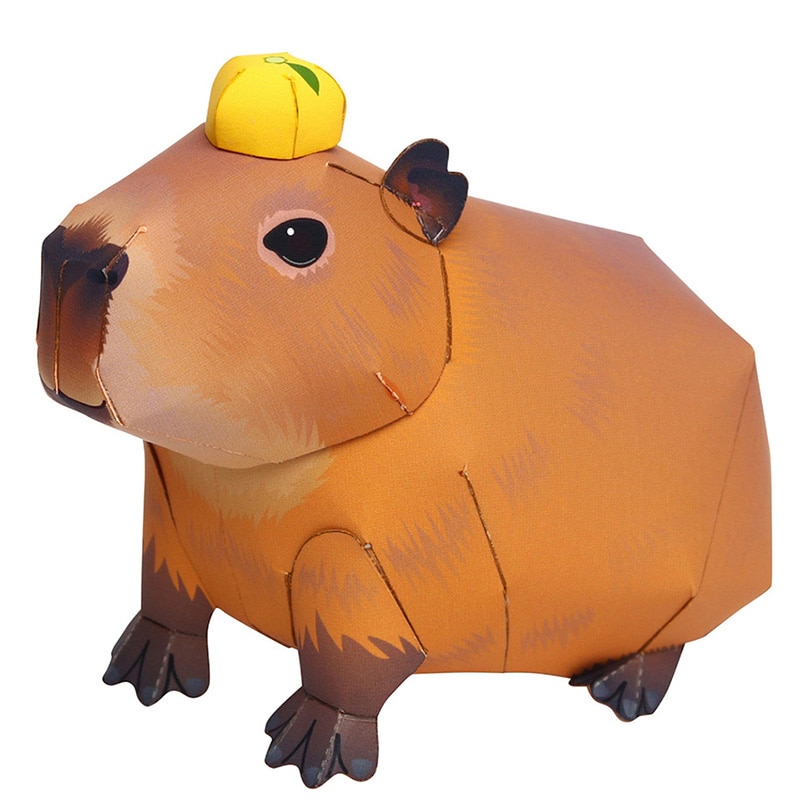 Capybara Origami Art Folding Mini Cute 3D Paper Model Papercraft Animal