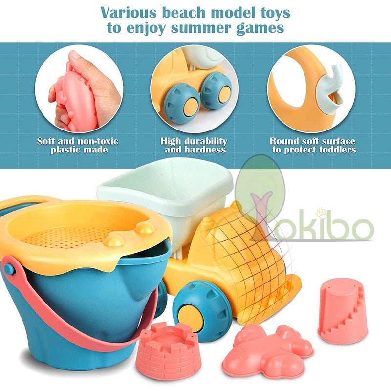 1 Pc Portable Children Beach Bucket Sand Toy Foldable Collapsible