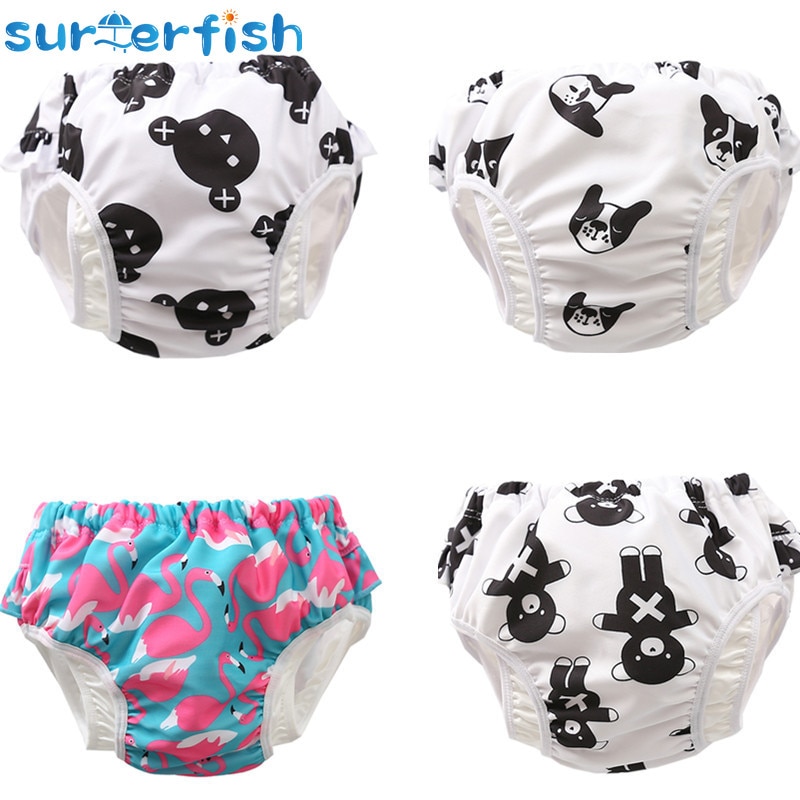 Topgrade Baby Swimsuit Reusable Swim Diaper Baby Swimwear Kids Swimming Diaper Pants Swimming