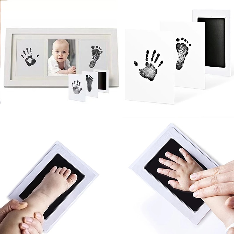 Baby Footprints Safe Non-Toxic Handprint Footprint Imprint Ink Pads Kits For Babies Paw Print Newborn Infant Souvenirs And Gifts