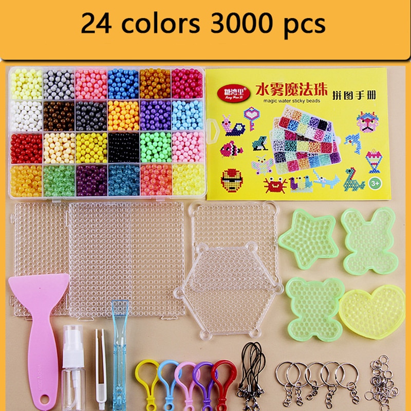 500Pcs/Set 30 Colors 5mm Water Beads Spray Perler Aqua Magic beads  Educational perlen Puzzles Accessories for Children Toys