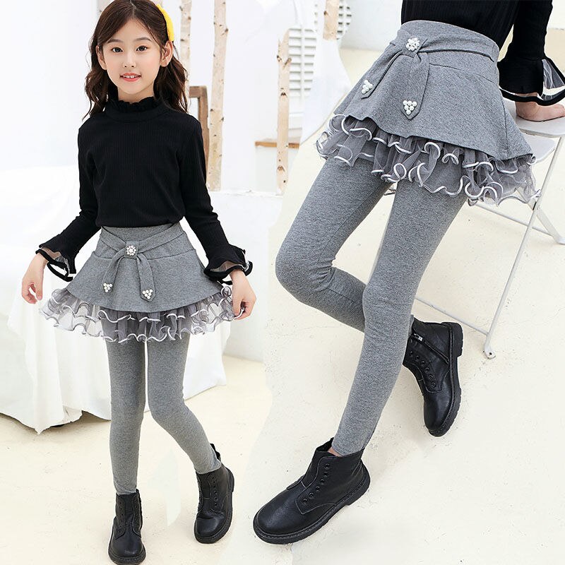 Winter Girls Leggings Kids Thick Velvet Leggings Pencil Pants Children Warm  Trousers Faux PU Leather Legging Slim Leather Pants